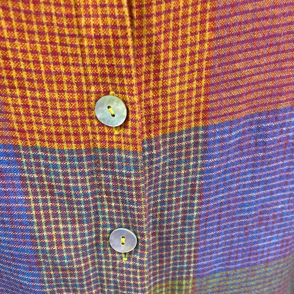 Soft Surroundings Multicolor Patchwork Plaid Pear… - image 4